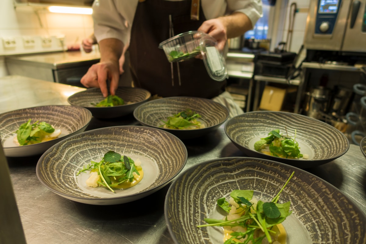 Healthy meal preparation with fresh ingredients