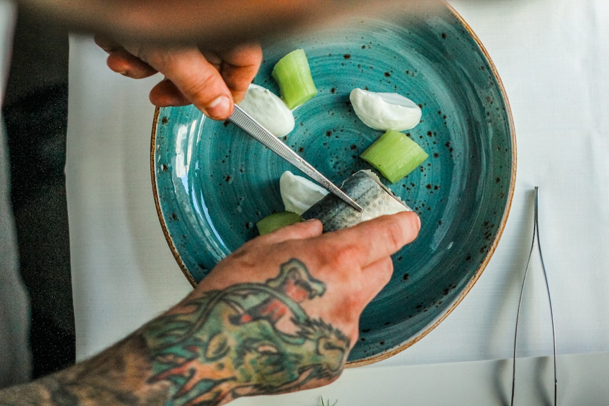 Artfully presented desserts made with whole food ingredients